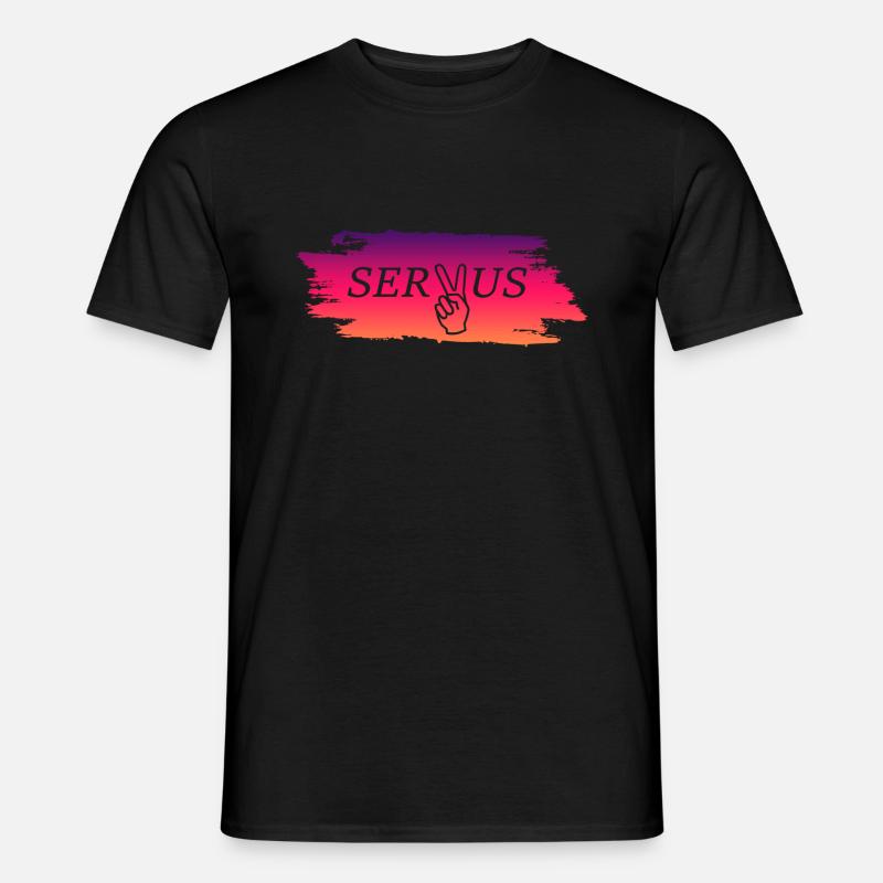 Servus - Männer T-Shirt - Schwarz
