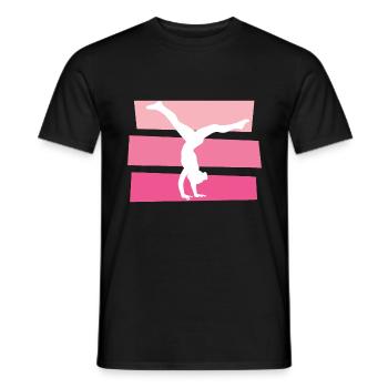 Gymnastik - Männer T-Shirt - Schwarz - Vorne - AI Model Male 178 light (178cm)