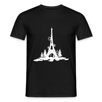 WEIHNACHTEN EIFFEL TOUR 2,Eiffelturm paris - Männer T-Shirt - Schwarz - Vorne - AI Model Male 178 light (178cm)