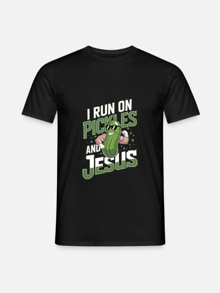 Gurke Jesus Glaube Christ - Männer T-Shirt - Schwarz