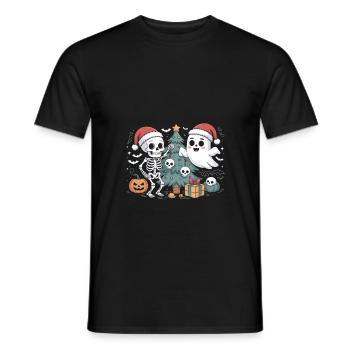 Fête d’Halloween en hiver Winterween - T-shirt homme - noir - Devant - AI Model Male 178 light (178cm)
