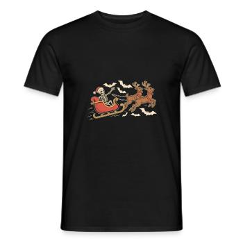 Fête d’Halloween en hiver Winterween - T-shirt homme - noir - Devant - AI Model Male 178 light (178cm)
