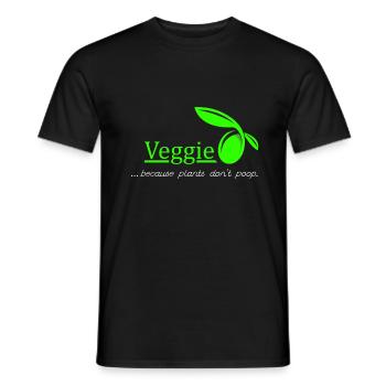 Veggie - Vegetarier. Geschenk Idee - Männer T-Shirt - Schwarz - Vorne - AI Model Male 178 light (178cm)