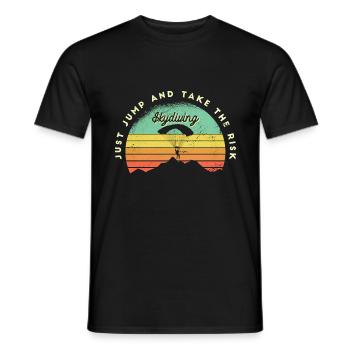 Zum Fallschirmspringen bestimmt - Männer T-Shirt - Schwarz - Vorne - AI Model Male 178 light (178cm)