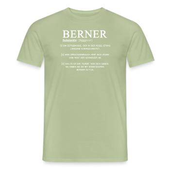 Berner Definition.PNG - Männer T-Shirt - Sage - Vorne - AI Model Male 178 light (178cm)