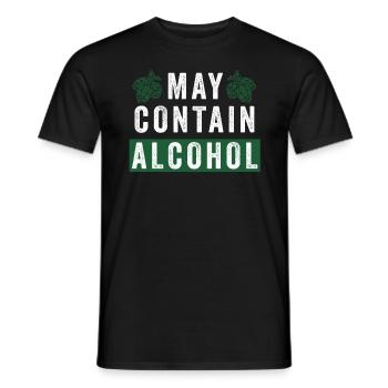 Alcool bière - T-shirt homme - noir - Devant - AI Model Male 178 light (178cm)