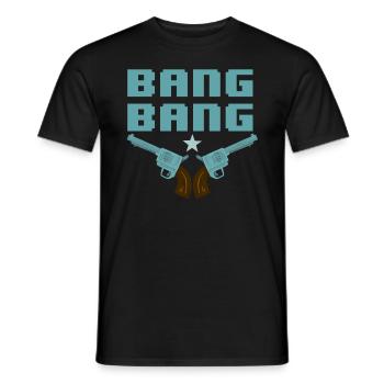 Bang Revolver - Männer T-Shirt - Schwarz - Vorne - AI Model Male 178 light (178cm)