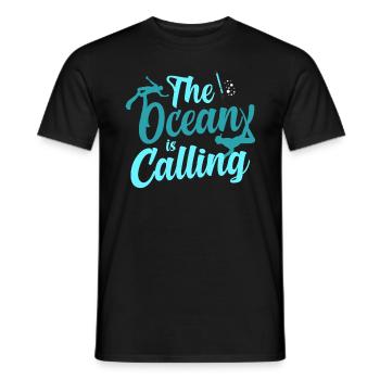 Plongeur plongeur océan - T-shirt homme - noir - Devant - AI Model Male 178 light (178cm)