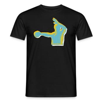 Conception du joueur de handball - T-shirt homme - noir - Devant - AI Model Male 178 light (178cm)