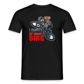 Les motards BMX qui aiment montrer leurs astuces - T-shirt homme - noir - Devant - AI Model Male 178 light (178cm)