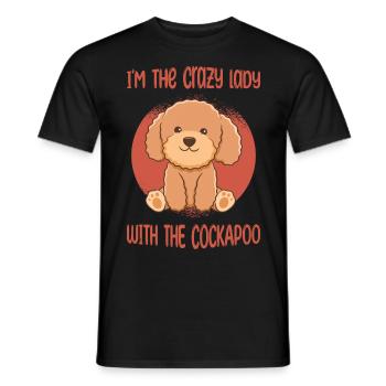 Cockapoo Dog - Men's T-Shirt - black - Front - AI Model Male 178 light (178cm)