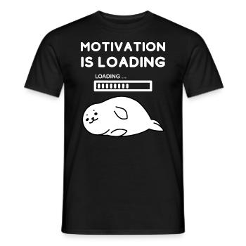motivation loaded funny saying tired gift - Men's T-Shirt - black - Front - AI Model Male 178 light (178cm)