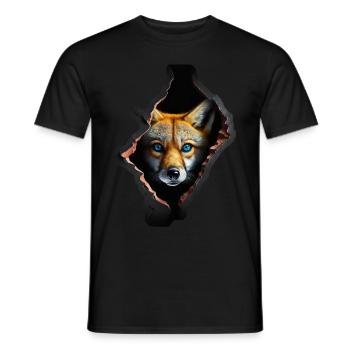 Renard Renard Motif Animaux Cadeau Art Animal Motif - T-shirt homme - noir - Devant - AI Model Male 178 light (178cm)