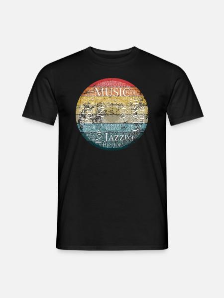 Musik Retro - Männer T-Shirt - Schwarz