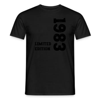 Millésime 1983 - T-shirt homme - noir - Devant - AI Model Male 178 light (178cm)