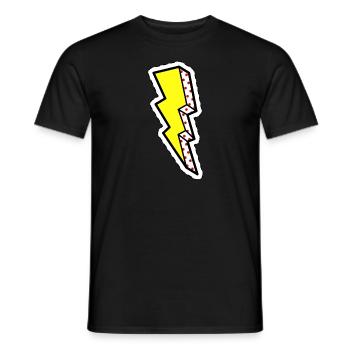 blitz comic - Men's T-Shirt - black - Front - AI Model Male 178 light (178cm)