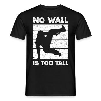 Parkour Sprüche | Freerunning Sport Geschenkideen - Männer T-Shirt - Schwarz - Vorne - AI Model Male 178 light (178cm)