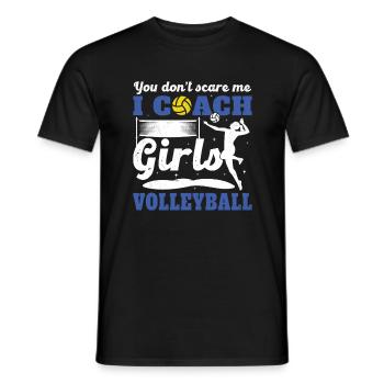 Coach Volleyball Sports Humor Coach Girls - Men's T-Shirt - black - Front - AI Model Male 178 light (178cm)