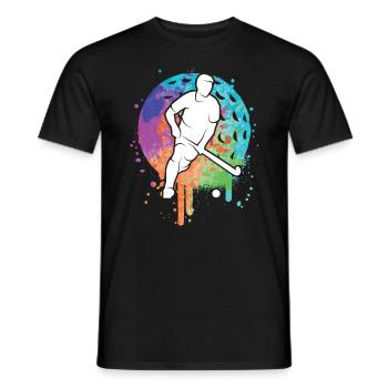 Joueur de hockey Joueur de hockey sur gazon Garçons de hockey - T-shirt homme - noir - Devant - AI Model Male 178 light (178cm)