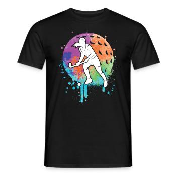 Joueur de hockey, joueur de hockey sur gazon, fille de hockey - T-shirt homme - noir - Devant - AI Model Male 178 light (178cm)