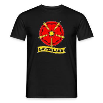 Lipperland Ostwestfalen Lippische Rose Lippe - Männer T-Shirt - Schwarz - Vorne - AI Model Male 178 light (178cm)