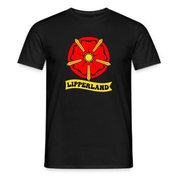 Lipperland Ostwestfalen Lippische Rose Lippe - Männer T-Shirt - Schwarz - Vorne - AI Model Male 178 light (178cm)