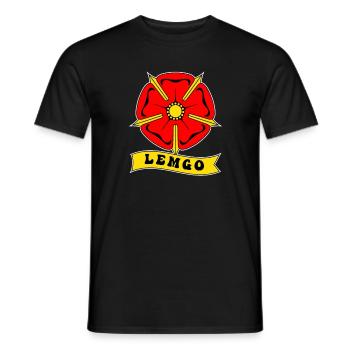 Lipperland, East Westphalia, Lippe Rose, Lippe, Lemgo - Men's T-Shirt - black - Front - AI Model Male 178 light (178cm)