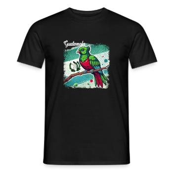 Tropische Wildtierkunst Farbenfroher Quetzal Vogel - Männer T-Shirt - Schwarz - Vorne - AI Model Male 178 light (178cm)
