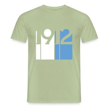 LECCO 1912 | 1912 BLUCELESTE - T-shirt homme - vert sauge - Devant - AI Model Male 178 light (178cm)