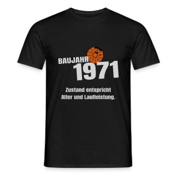Geschenk Geburtstag Baujahr 1971 - Männer T-Shirt - Schwarz - Vorne - AI Model Male 178 light (178cm)