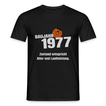 Geschenk Geburtstag Baujahr 1977 - Männer T-Shirt - Schwarz - Vorne - AI Model Male 178 light (178cm)