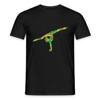 Gymnastik Turnen - Männer T-Shirt - Schwarz - Vorne - AI Model Male 178 light (178cm)