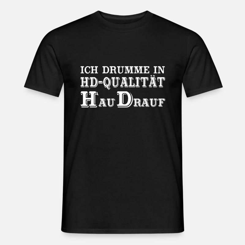 DRUMMER POWER - Männer T-Shirt - Schwarz