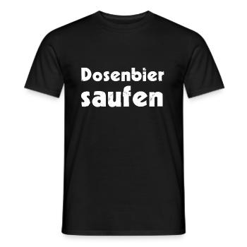 Dosenbier saufen - Männer T-Shirt - Schwarz - Vorne - AI Model Male 178 light (178cm)