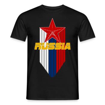 russia - Männer T-Shirt - Schwarz - Vorne - AI Model Male 178 light (178cm)