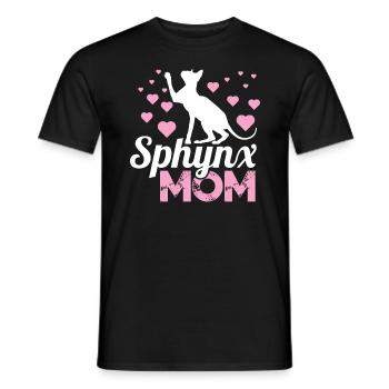 Sphynx Cat Gifts for Sphynx Cat Owner - Men's T-Shirt - black - Front - AI Model Male 178 light (178cm)