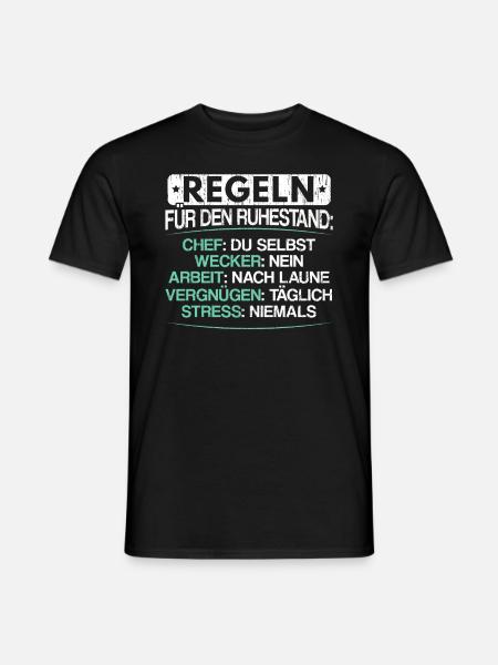 Rente Geschenk Ruhestand Rentner - Männer T-Shirt - Schwarz