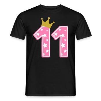 11 Krone 11. Geburtstag 11 Jahre - Männer T-Shirt - Schwarz - Vorne - AI Model Male 178 light (178cm)