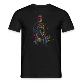 Workout Gym Powerlifter Powerlifting Geschenkidee - Männer T-Shirt - Schwarz - Vorne - AI Model Male 178 light (178cm)