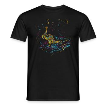 Surfen Surfing Wellenreiten - Männer T-Shirt - Schwarz - Vorne - AI Model Male 178 light (178cm)