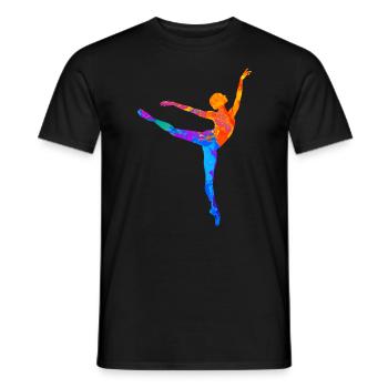 Tanzen Ballett Frauen Tänzer Tänzerin Silhouette - Männer T-Shirt - Schwarz - Vorne - AI Model Male 178 light (178cm)