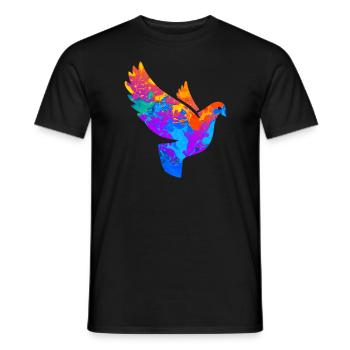 Taube Friedenstaube Frieden Ukraine - Männer T-Shirt - Schwarz - Vorne - AI Model Male 178 light (178cm)