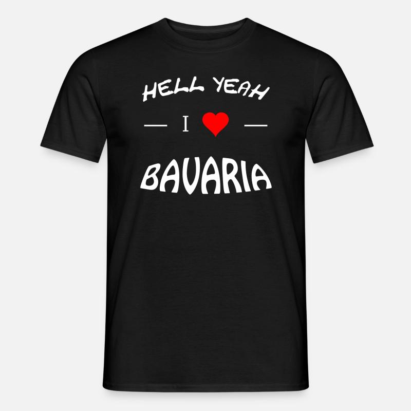 Hell Yeah i love bavaria - Männer T-Shirt - Schwarz