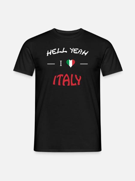 Hell Yeah i love italy - Männer T-Shirt - Schwarz
