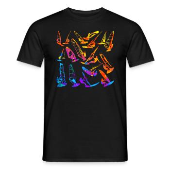 Windsurfen Windsurfer Windsurfing - Männer T-Shirt - Schwarz - Vorne - AI Model Male 178 light (178cm)