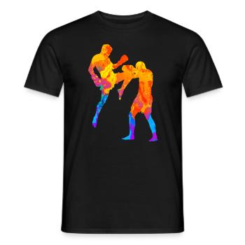 Kickboxing Thai Boxing MMA Krav Maga - Men's T-Shirt - black - Front - AI Model Male 178 light (178cm)