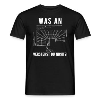 Treppenbauer Treppenbau Schreiner Tischler lustig - Männer T-Shirt - Schwarz - Vorne - AI Model Male 178 light (178cm)
