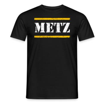 Metz - T-shirt homme - noir - Devant - AI Model Male 178 light (178cm)