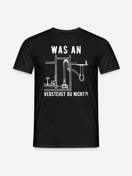 Anlagenmechaniker Klempner SHK Techniker - Männer T-Shirt - Schwarz
