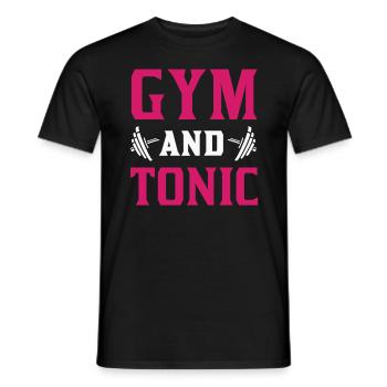 GYM Sport Fitness Training Workout dicton amusant - T-shirt homme - noir - Devant - AI Model Male 178 light (178cm)